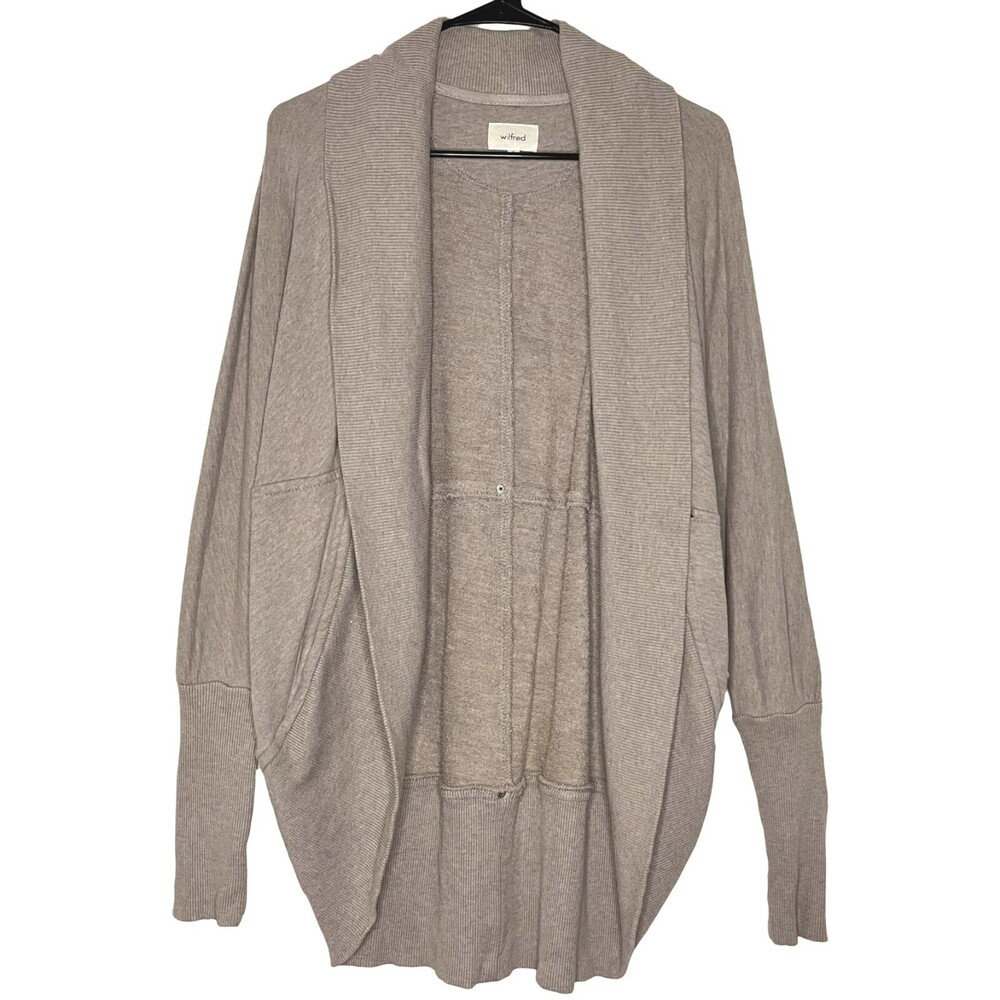 Wilfred Diderot Sweater Aritzia Womens Small Light Purple Open Coccoon Cardigan